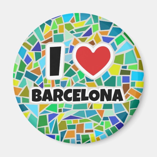 I Liebe Barcelona Magnet (Vorne)