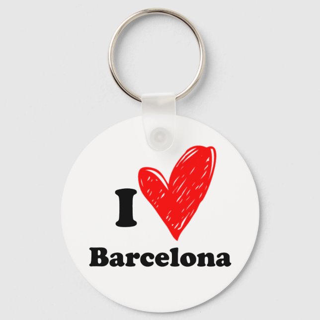 I Liebe Barcelona Schlüsselanhänger (Vorderseite)