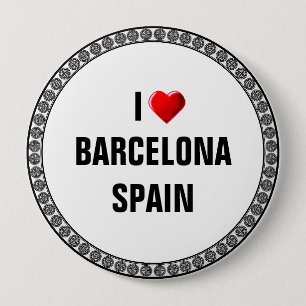 I LIEBE BARCELONA, SPANIEN BUTTON