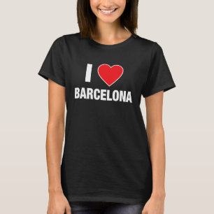I LIEBE BARCELONA Stadt in Spanien mit rotem Liebe T-Shirt
