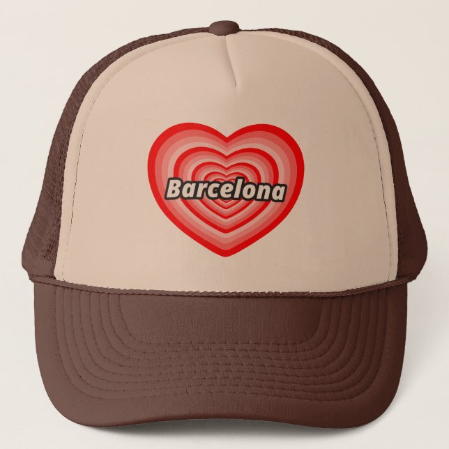 I Liebe Barcelona Truckerkappe (Vorderseite)