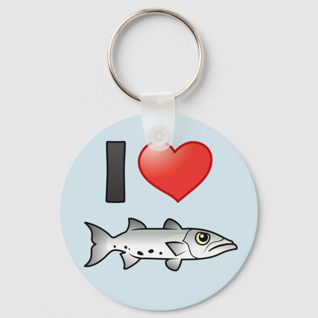 I Liebe Barracuda Schlüsselanhänger (Vorderseite)