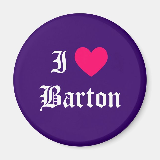 I Liebe Barton Magnet (Vorne)
