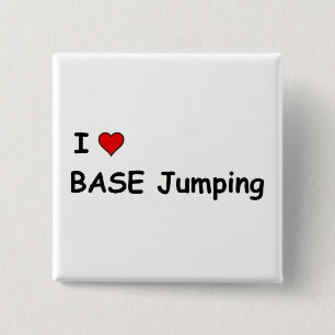 I Liebe BASE Jumping Button