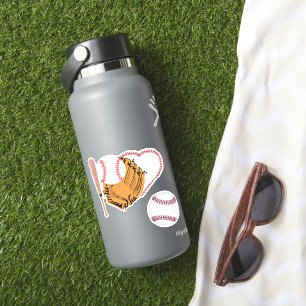 I Liebe Baseball Aufkleber