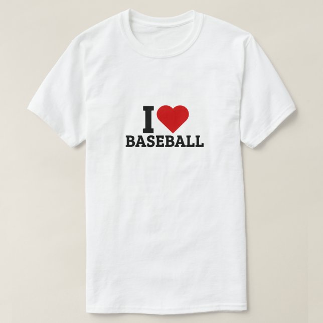 I Liebe Baseball - Baseball Lover T-Shirt (Design vorne)
