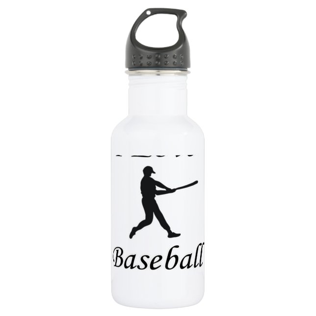 I Liebe-Baseball Edelstahlflasche (Vorderseite)