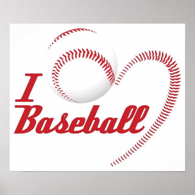 I Liebe Baseball Poster (Vorne)