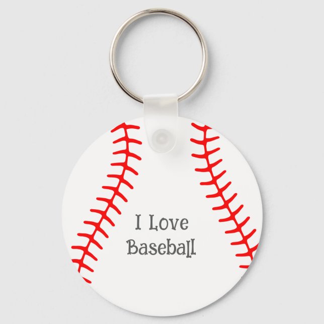 I Liebe Baseball Schlüsselanhänger (Vorderseite)