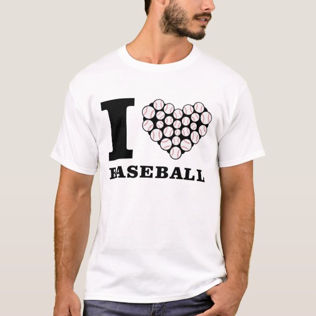 I Liebe Baseball T-Shirt (Vorderseite)