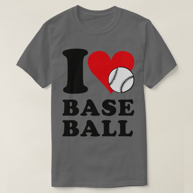 I Liebe Baseball T-Shirt (Design vorne)