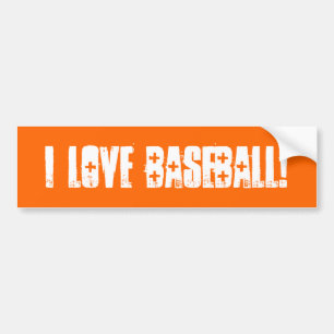 I Liebe-Baseball-Wand/Laptop-/Auto-Autoaufkleber Autoaufkleber