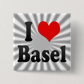 I Liebe Basel, die Schweiz Button
