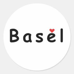 I Liebe Basel Runder Aufkleber