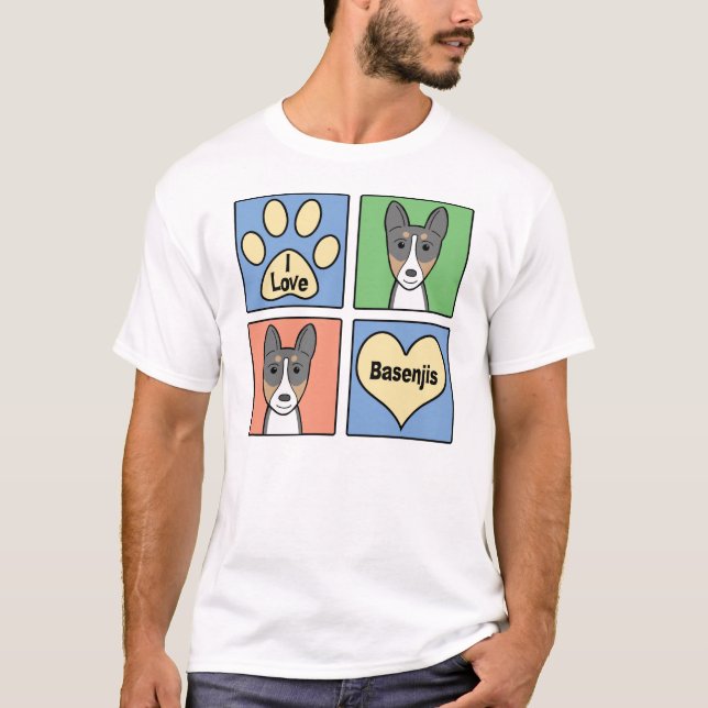 I Liebe Basenjis T-Shirt (Vorderseite)