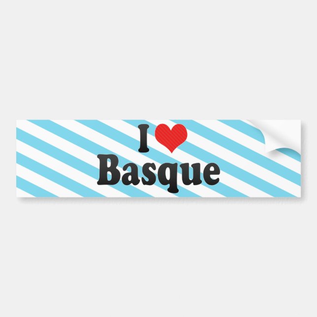 I Liebe-Baske Autoaufkleber (Vorne)