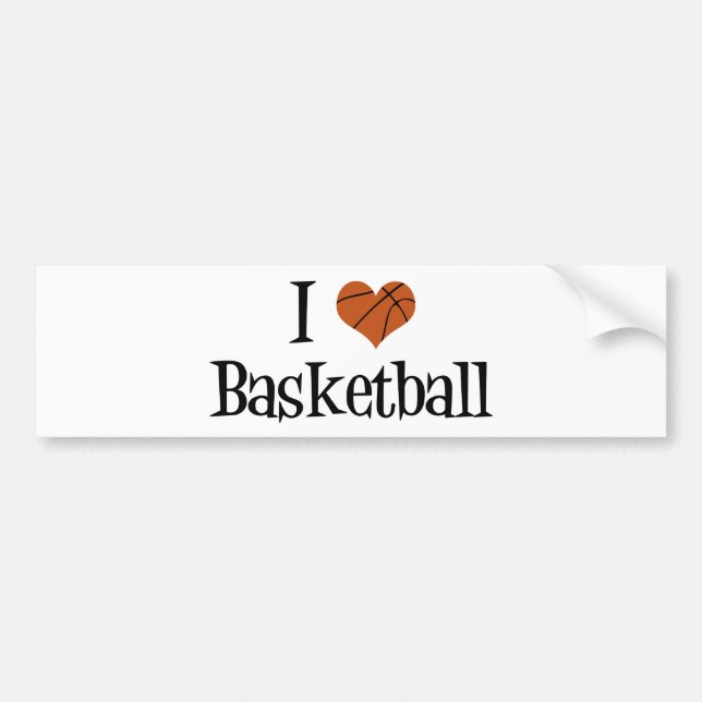 I Liebe Basketball Autoaufkleber (Vorne)