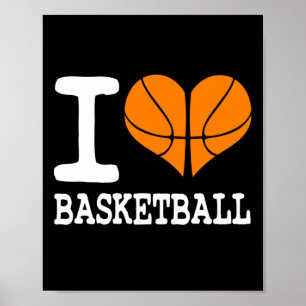I Liebe Basketball Ball Sportathletik Lover Gesche Poster