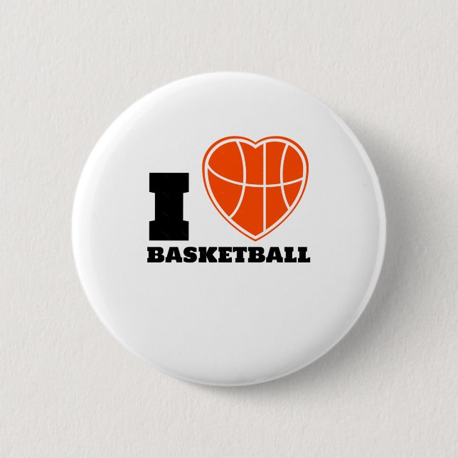 I Liebe Basketball Button (Vorderseite)