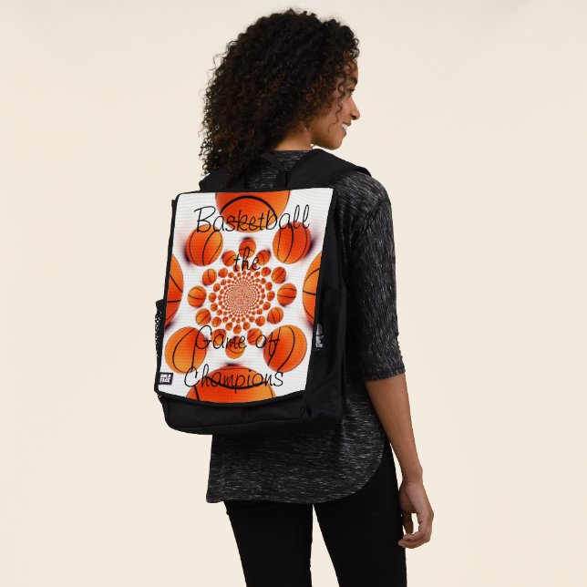 I Liebe Basketball: Das Spiel der Champions Art Pr Rucksack (Ausgewaschen)