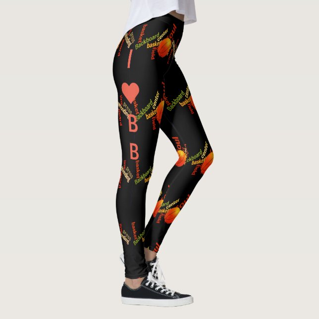 I Liebe Basketball Das Spiel der Champions Leggings (Rechts)