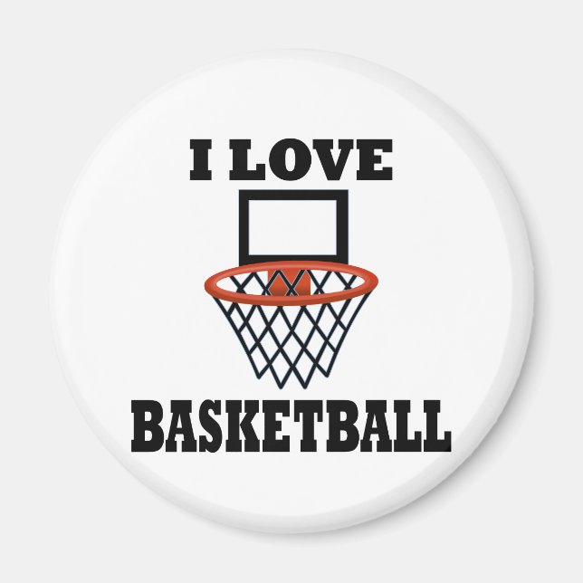 I Liebe Basketball Magnet (Vorne)