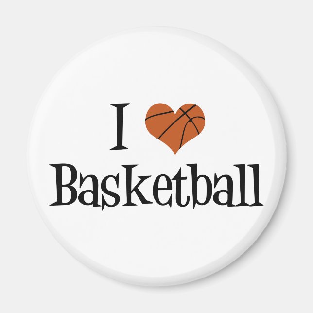 I Liebe Basketball Magnet (Vorne)