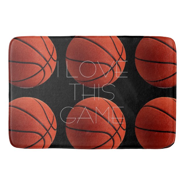 I Liebe Basketball Nah-up Badematte (Vorderseite)
