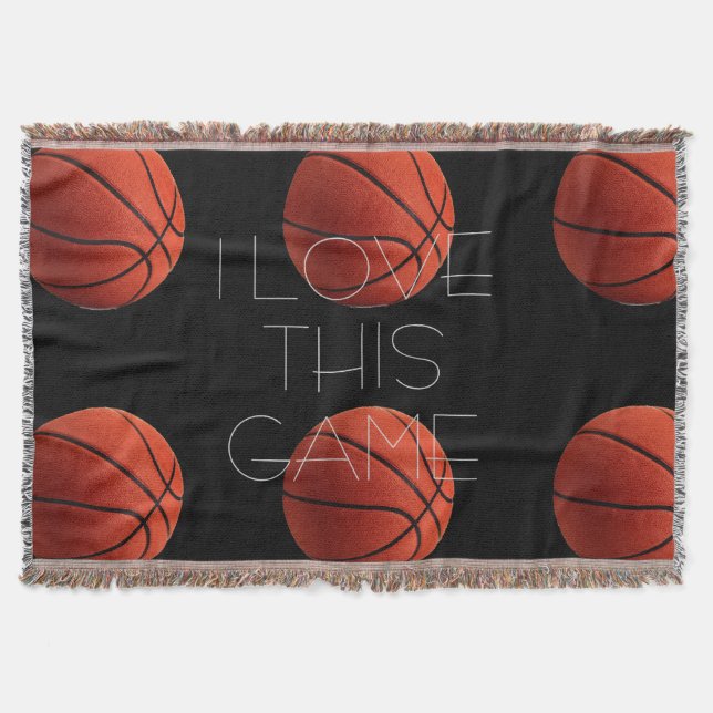 I Liebe Basketball Nah-up Decke (Vorderseite)