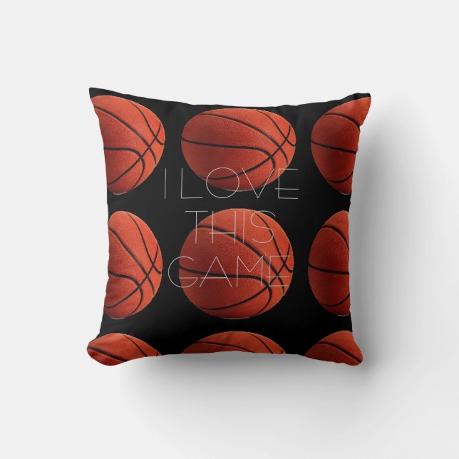 I Liebe Basketball Nah-up Kissen (Vorderseite)