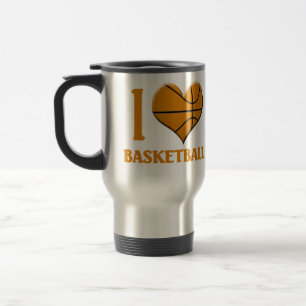 I Liebe Basketball Reisebecher