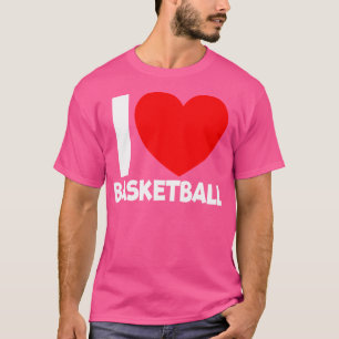 I Liebe Basketball Rotes Herz Hoop B-Ball I Liebe T-Shirt