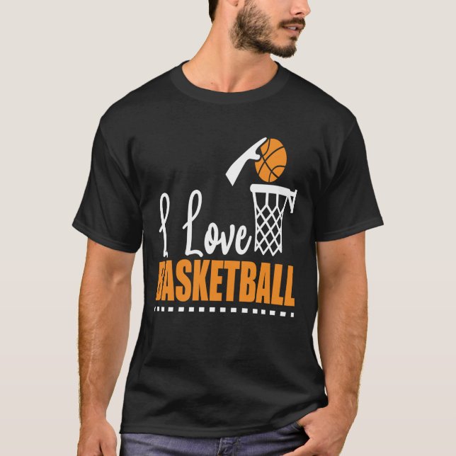 I Liebe Basketball T-Shirt (Vorderseite)