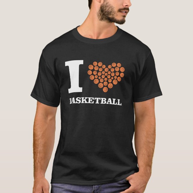 I Liebe Basketball T-Shirt (Vorderseite)