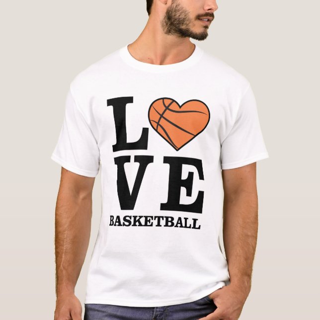 I Liebe Basketball T-Shirt (Vorderseite)