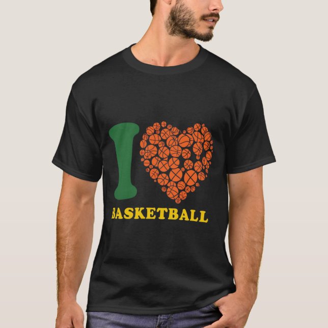 I Liebe Basketball T-Shirt (Vorderseite)