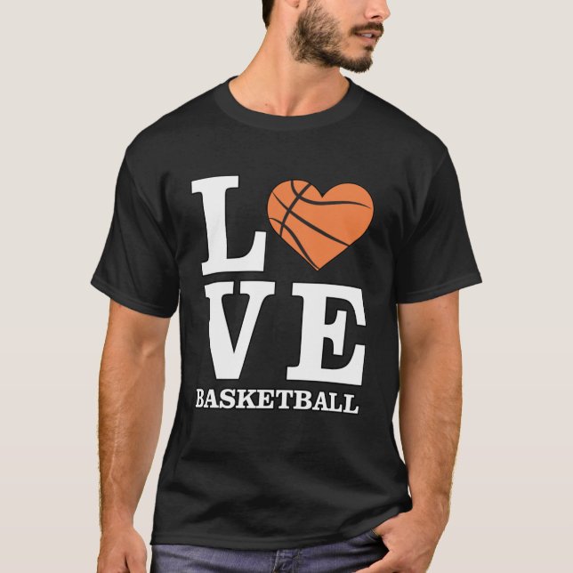 I Liebe Basketball T-Shirt (Vorderseite)