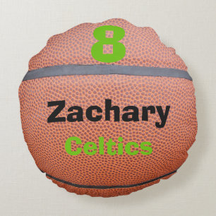 I Liebe Basketball Team Runde Kissen