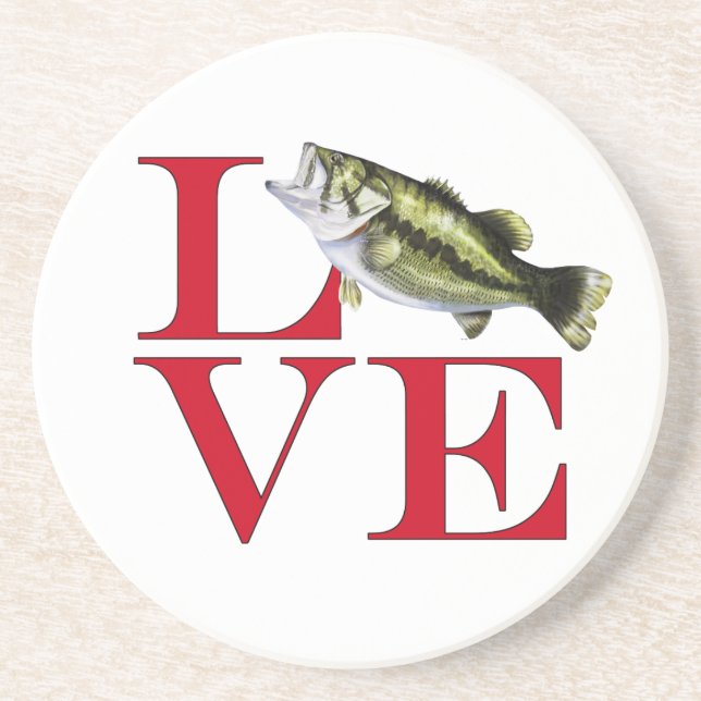 I Liebe Bass Getränkeuntersetzer (Vorne)