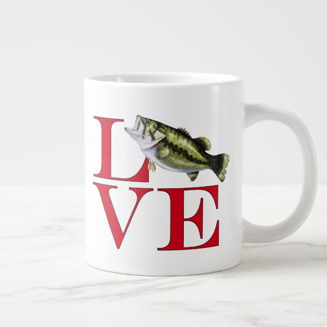 I Liebe Bass Jumbo-Tasse (Rechts)