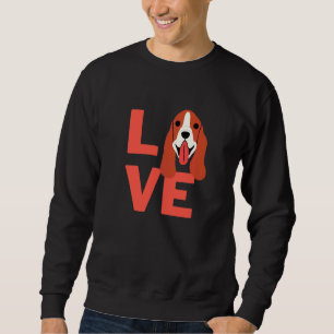 I Liebe Basset Hound Niedlich Hunde Haustier Besit Sweatshirt