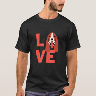 I Liebe Basset Hound Niedlich Hunde Haustier Besit T-Shirt