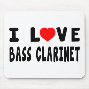 I Liebe-Bassklarinette Mousepad