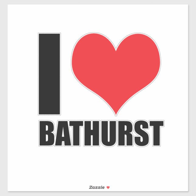 I Liebe Bathurst Aufkleber (Blatt)