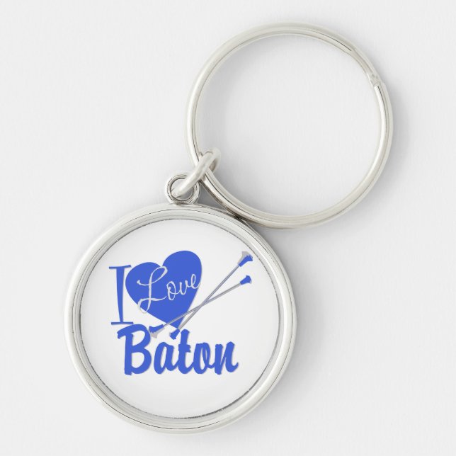 I Liebe Baton Schlüsselanhänger (Vorne)