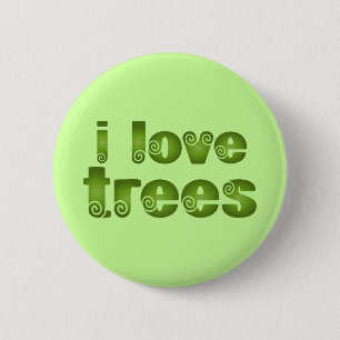 I Liebe-Baum-Geschenk-T - Shirts Button