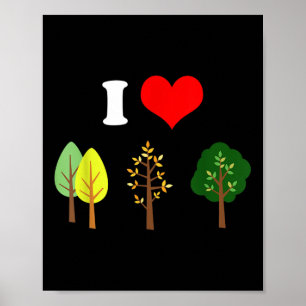 I Liebe Bäume Naturschutz Flugzeug Poster