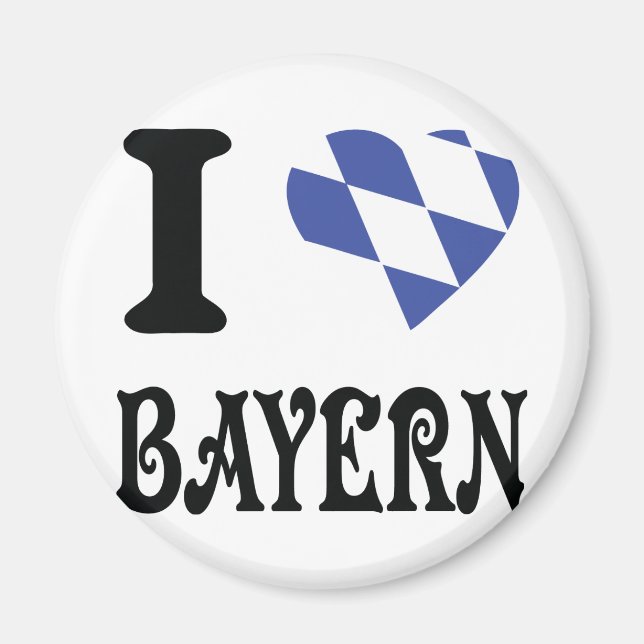 I Liebe Bayern Magnet (Vorne)