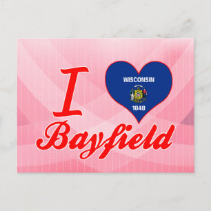 I Liebe Bayfield, Wisconsin Postkarte
