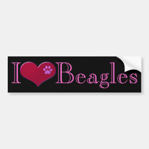 I Liebe-Beagle-Autoaufkleber Autoaufkleber